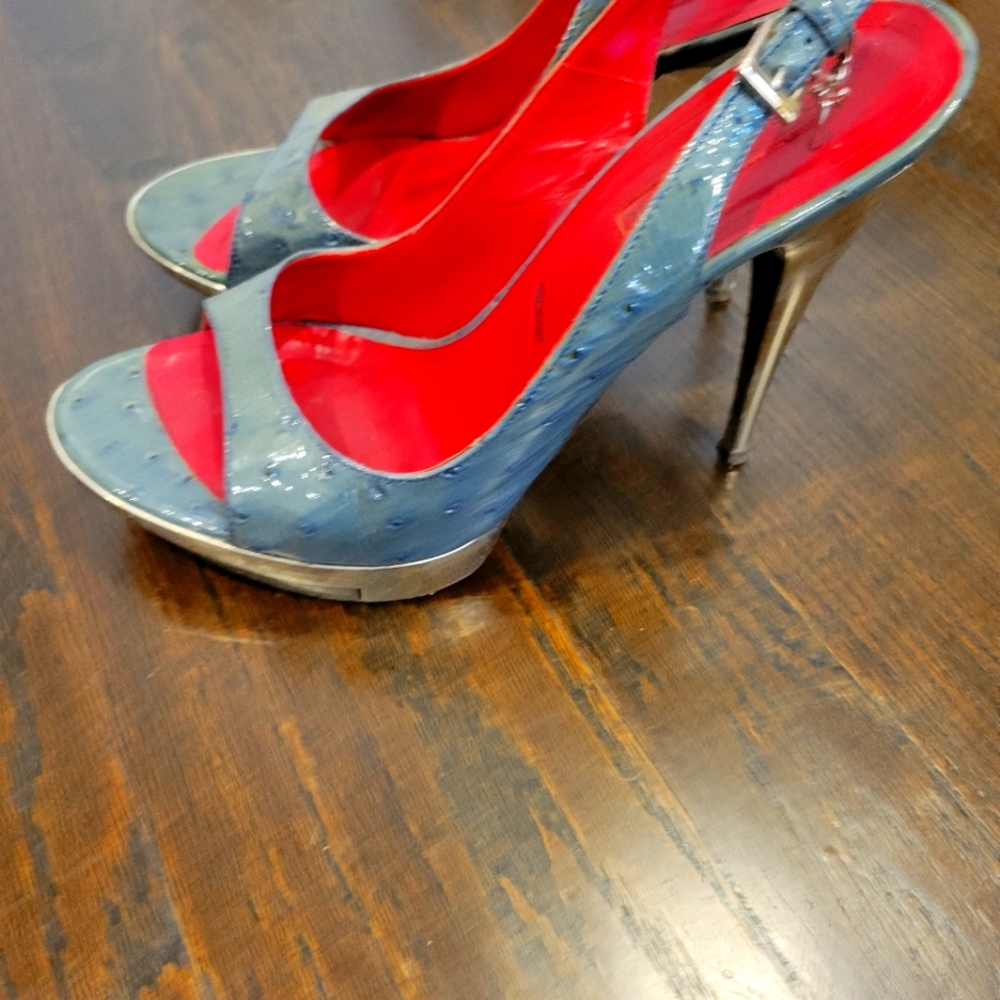 Cesare paciotti women's Heels Shoes Size 9 patent ostrich